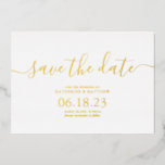 Moderne SkriptWedding Save the Date Folieneinladung<br><div class="desc">Einfache moderne SkriptWedding Speichern Sie die Datumskarten. Für eine erweiterte Anpassung dieses Designs klicken Sie bitte auf den Button "Anpassen"! Auf Anfrage können Sie auch passende Objekte und weitere Farboptionen auswählen.</div>