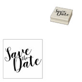 Moderne SkriptWedding Save the Date Gummistempel (Stempel)