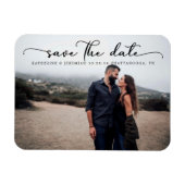 Moderne SkriptWedding Save the Date Magnet (Horizontal)