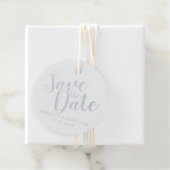 Moderne SkriptWedding Save the Date Silver Geschenkanhänger (Mit Box)