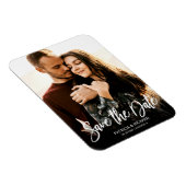 Moderne SkriptWedding speichert das Date-Foto Magnet (Rechte Seite)