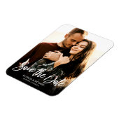 Moderne SkriptWedding speichert das Date-Foto Magnet (Linke Seite)