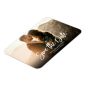 Moderne SkriptWedding speichert das Date-Foto Magnet (Linke Seite)