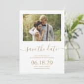 Moderne SkriptWedding speichert die Datumskarten Save The Date (Stehend Vorderseite)