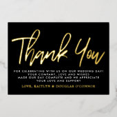 Moderne SkriptWedding Vielen Dank, dass Sie wirkli Folieneinladung (Vorderseite)