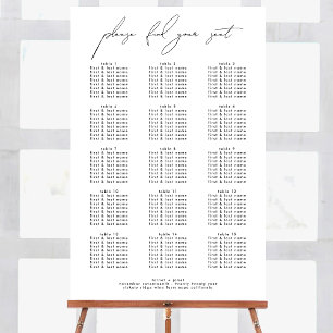 Moderne SkriptWedding Willkommene Tischsitze Poster
