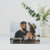 Moderne Skriptzeitverschiebung Postkarte (Stehend Vorderseite)