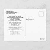 Moderne Skriptzeitverschiebung Postkarte (Rückseite)