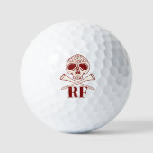 Moderne Skull and Cross Tees mit monogrammierten I Golfball (Vorderseite)
