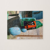 Moderne Skulptur Grand Bouddha in Biot Frankreich Puzzle (Horizontal)