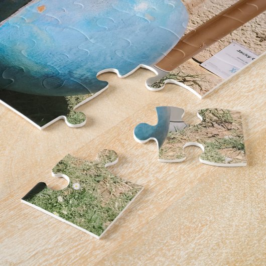 Moderne Skulptur Grand Bouddha in Biot Frankreich Puzzle (Seite)