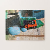 Moderne Skulptur Grand Bouddha in Biot Frankreich Puzzle (Horizontal)