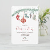 Moderne skurrile Weihnachtssocken-Illustration Einladung (Stehend Vorderseite)