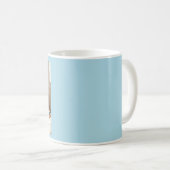 Moderne Sky Blue individuell anpassbare Tasse (VorderseiteRechts)