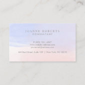 Moderne Sky Blue Pink Ombre Beauty oder Beruflich Visitenkarte (Rückseite)