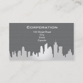 Moderne Skyline-Grau-Visitenkarte Visitenkarte (Rückseite)
