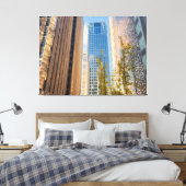 Moderne Skyline mit Herbstbaum Leinwanddruck (Insitu (Schlafzimmer))