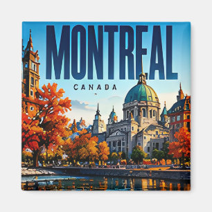 🍁 Moderne Skyline von Montreal im Stadtstil 🍁 Magnet