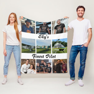 Moderne "Sky's fest Pilot"-Fotosammlung Fleecedecke
