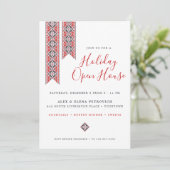 Moderne slawische Volkskunst | Ferienhaus Einladung (Stehend Vorderseite)