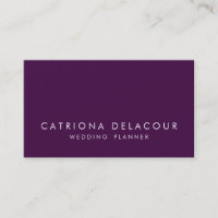 Moderne Sleek Elegante Dark Lila Business Card