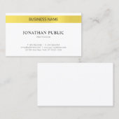 Moderne Sleek Elegante Gold Trendy Company Visitenkarte (Vorne/Hinten)