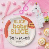 Moderne Slice Baby Slice Pizza Baby Dusche Pappteller (Party)