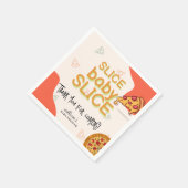Moderne Slice Baby Slice Pizza Baby Dusche Serviette (Ecke)