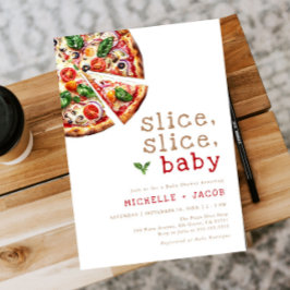 Moderne Slice Slice Baby Pizza Baby Dusche Einladung