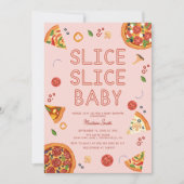 Moderne Slice Slice Baby Pizza Baby Dusche Einladung (Vorderseite)