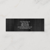 Moderne Slim Monogram Trendy Floor Gray Schlicht Mini Visitenkarte (Rückseite)