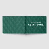 Moderne Smaragdgrün & Silber Architektur Gästebuch (Voll)
