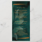 moderne Smaragdgrün und Blätter Programm (Rückseite)