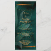 moderne Smaragdgrün und Blätter Programm (Vorderseite)