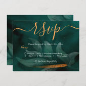 moderne Smaragdgrün und Blätter UAWG Postkarte (Vorne/Hinten)