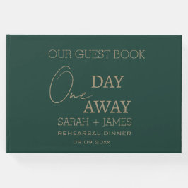 Moderne Smaragdgrüne Hochzeit eines Tages Gästebuch