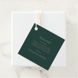 Moderne Smaragdgrüne Hochzeitstags Geschenkanhänger
