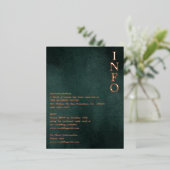 Moderne Smaragdgrüne Schwarze Elegante Einladung (Stehend vorne)