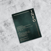 Moderne Smaragdgrüne Schwarze Elegante Einladung