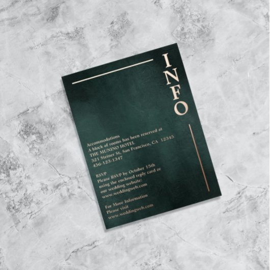 Moderne Smaragdgrüne Schwarze Elegante Einladung