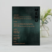 Moderne Smaragdgrüne Schwarze Elegante Hochzeitsme Folieneinladung (Stehend vorne)