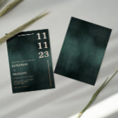 Moderne Smaragdgrüne Schwarze Hochzeit Folieneinladung