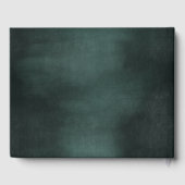 Moderne Smaragdgrüne Schwarze Hochzeit Gästebuch (Rückseite)