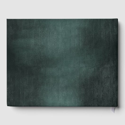 Moderne Smaragdgrüne Schwarze Hochzeit Gästebuch (Rückseite)