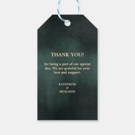 Moderne Smaragdgrüne Schwarze Hochzeit Geschenkanhänger