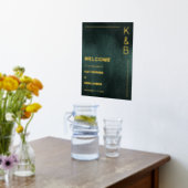 Moderne Smaragdgrüne Schwarze Willkommensgrube Foliendrucke (Ablage(Küche))