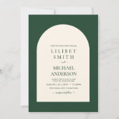 Moderne Smaragdgrüne Typografie-Hochzeit (Vorderseite)