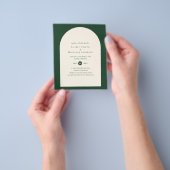 Moderne Smaragdgrüne Typografie-Hochzeit Flyer (Gruppe)