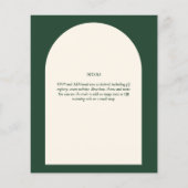 Moderne Smaragdgrüne Typografie-Hochzeit Flyer (Hinten)
