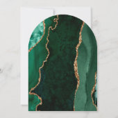Moderne Smarald Green Agate Script Arch Wedding Einladung (Rückseite)